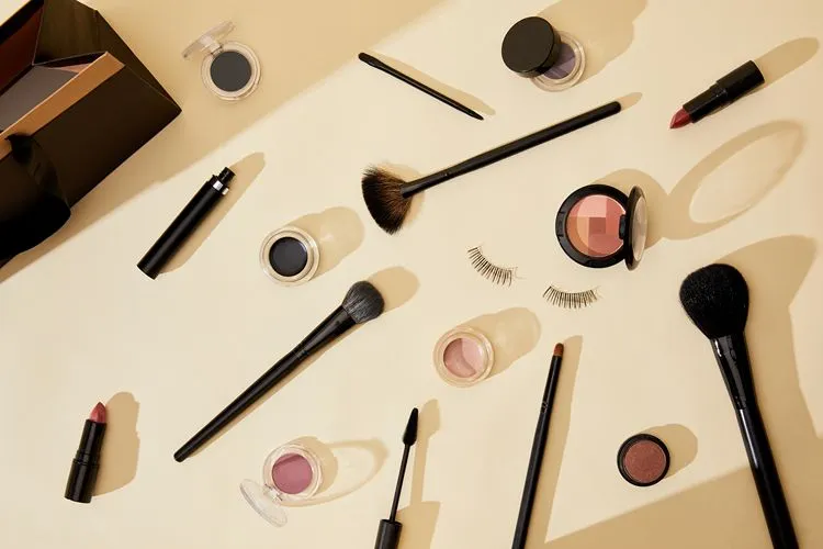 Irish makeup brands flatlay